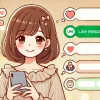 男心を動かすLINEの文章を送る女子