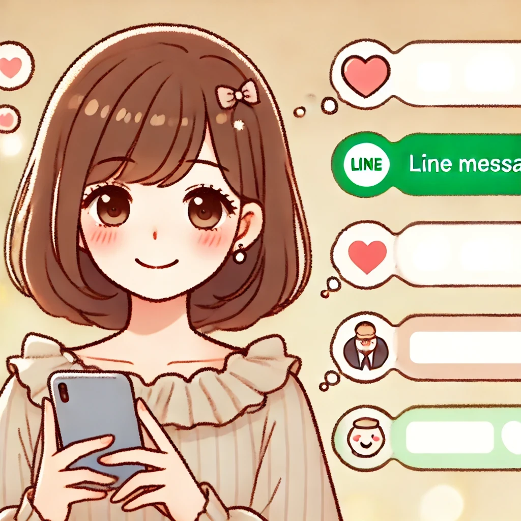 男心を動かすLINEの文章を送る女子